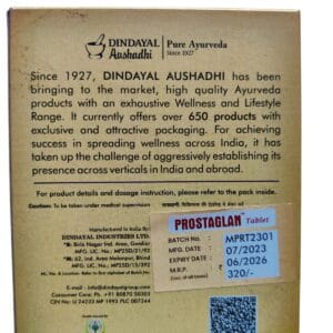 Dindayal Prostaglan Tablets 60 tab (1 Pack) - Image 2