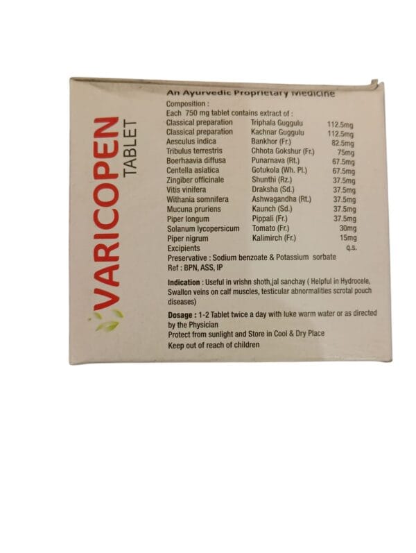 ALNAVEDIC VARICOPEN TABLET 3*10 (30TABLET) - Image 3