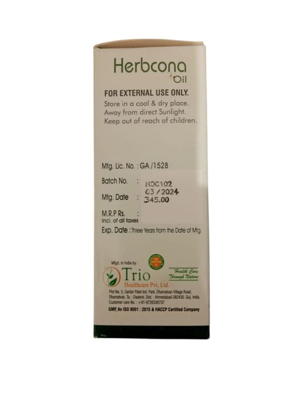 Trio Herbcona Oil ( For Varicose Veins) 1 Pack 50 ml - Image 4