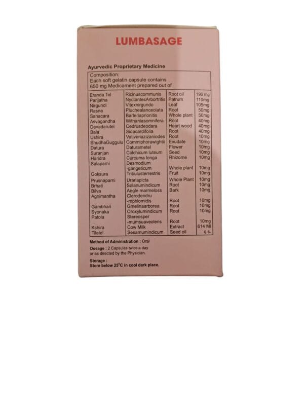 Himalaya  Nutravedics Lumbasage  Softgel Capsules  10 * 10 capsules  ( 1 Pack 650 MG ) - Image 4