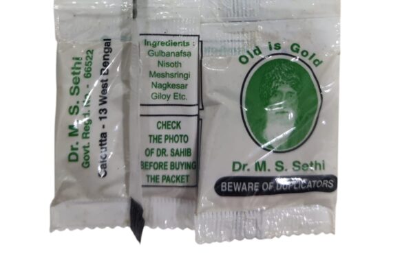 Dr. M.s Sethi Old Is Gold Anti Alcohal Ayurvedic Medicine, Powder, 2gm (Pack of 50 piece) Green Pack