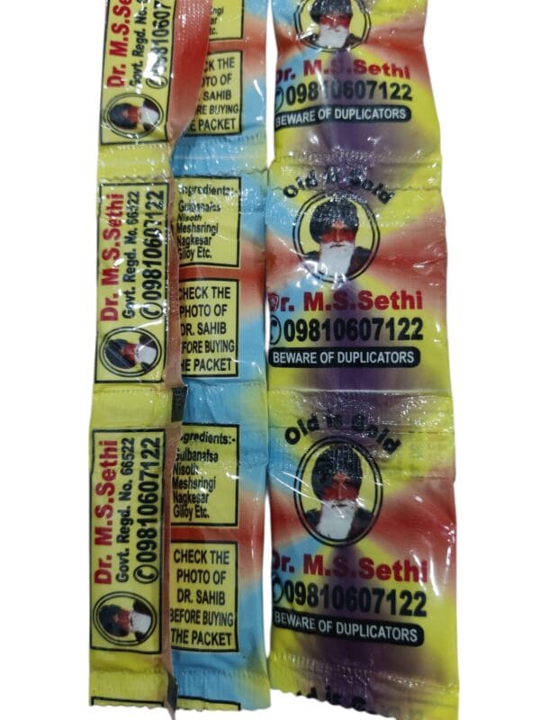 Dr M.S. Sethi Old is Gold Anti Addiction / No Addiction Powder (Pack of 50 Piece) Mixed Colour Pack