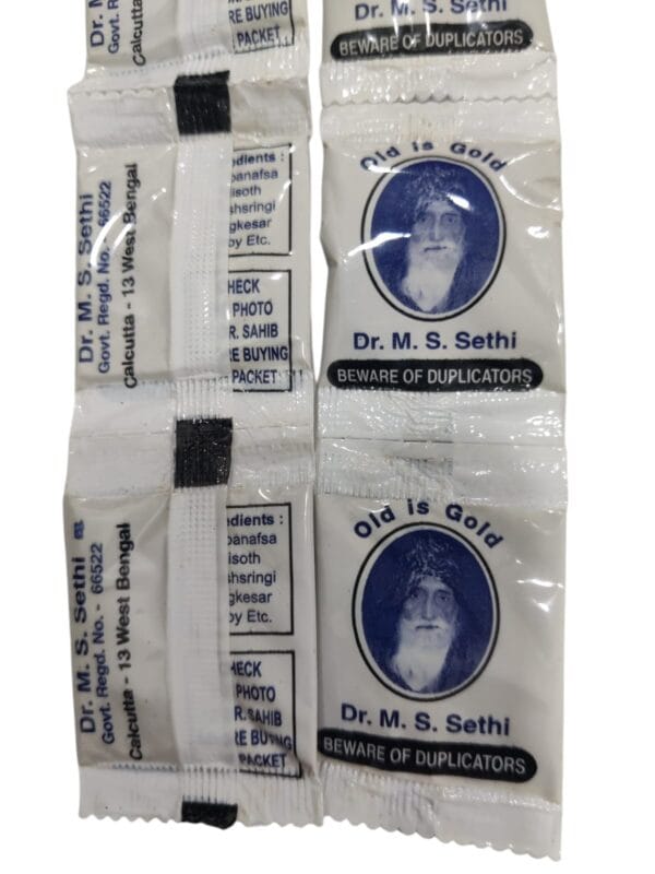 Dr M.S. Sethi Old is Gold Anti Addiction / No Addiction Powder (Pack of 50 Piece) Blue Pack