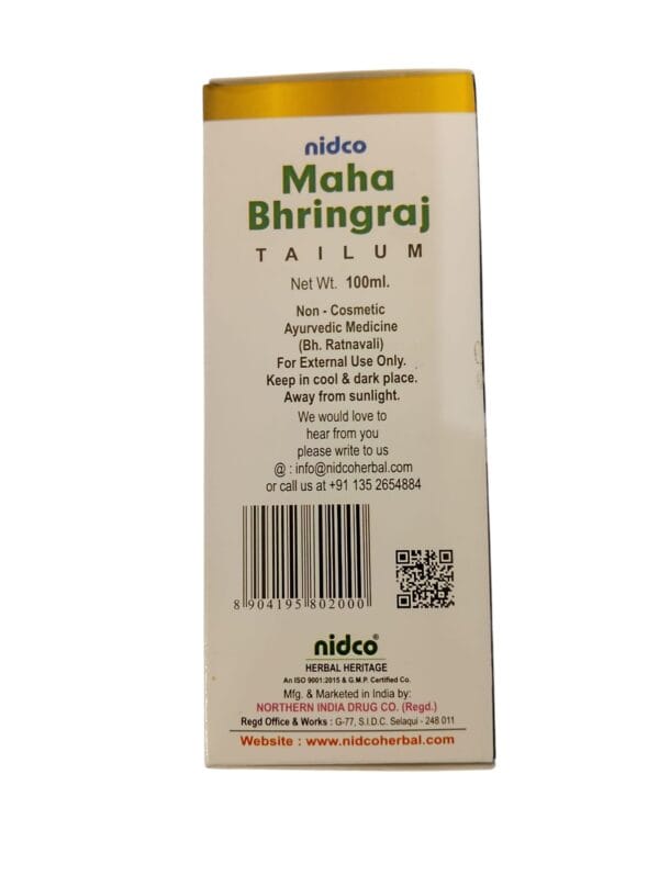 Nidco Maha Bhringraj Tailum 100ml (5 Bottle ) - Image 4