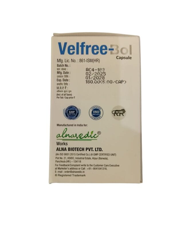 Alnavedic Velfree-Bol capsule Advantage Bol Parpati (2 Pack of 30 Capsules) - Image 3