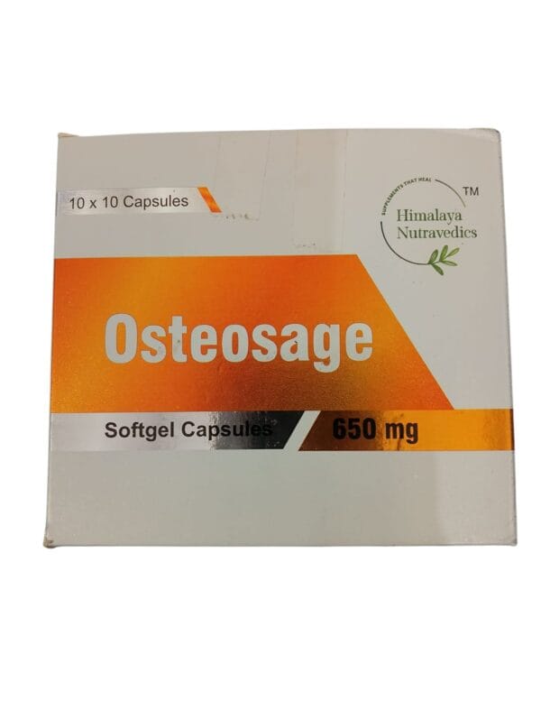 Himalaya Nutravedics Osteosage Soft Gel Capsules - 650mg 10*10 (1 Box100 Caps)