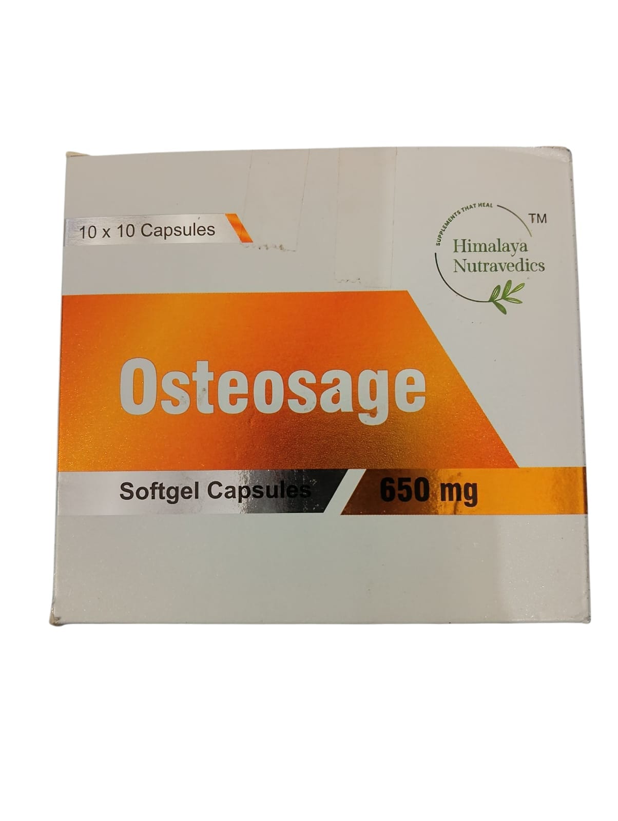 Himalaya Nutravedics Osteosage Soft Gel Capsules - 650mg 10*10 (1 Box100 Caps)