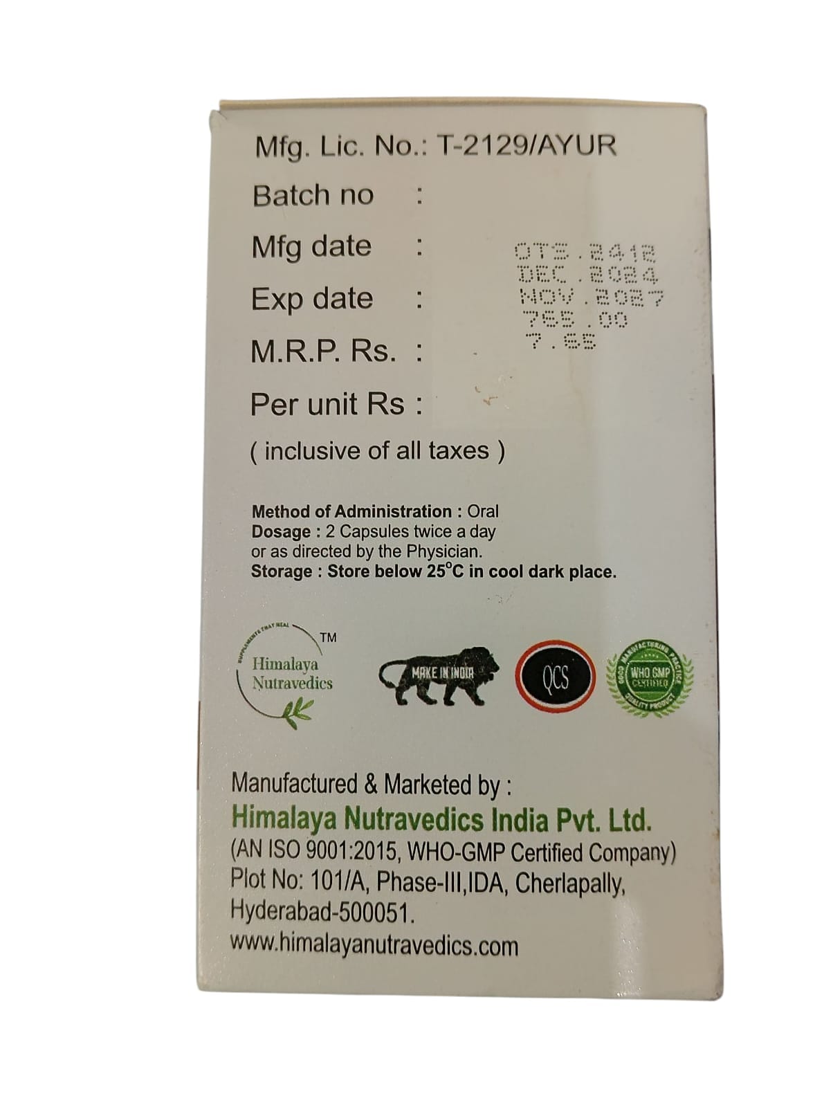 Himalaya Nutravedics Osteosage Soft Gel Capsules - 650mg 10*10 (1 Box100 Caps) - Image 3