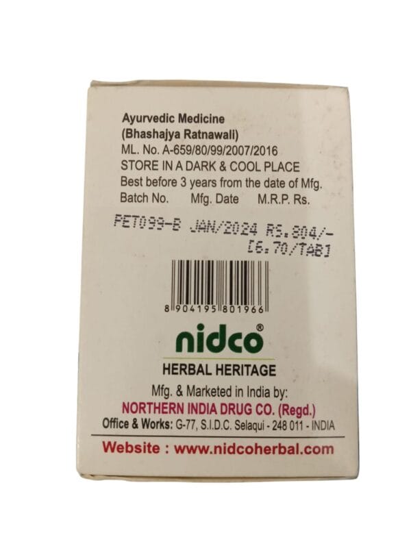Nidco Panch Trin Mool Extract Tablet (1 Box 120Tablets) - Image 3