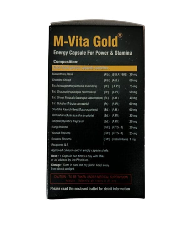 Virgo M-Vita Gold Capsule (1 Pack) 30 Capsules - Image 5