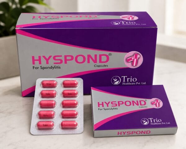Trio HYSPOND 50 Capsules for spondylitis (5 Pack of 10 Capsules )