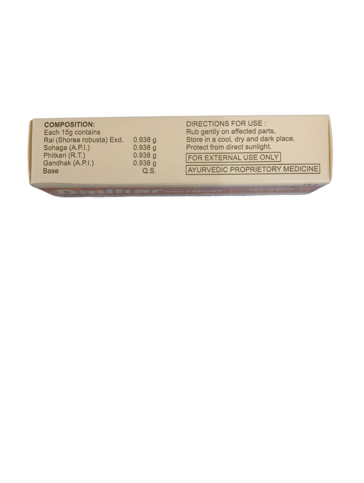 Shree Dhanwantri Herbals Dadhar Ointment 15 Gm 5 Pack - Image 3
