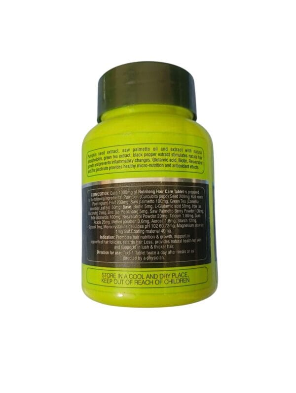 Toptime Nutrilong Nutrition For Longevity Hair Care 60 Tablets 1 Pack - Image 2