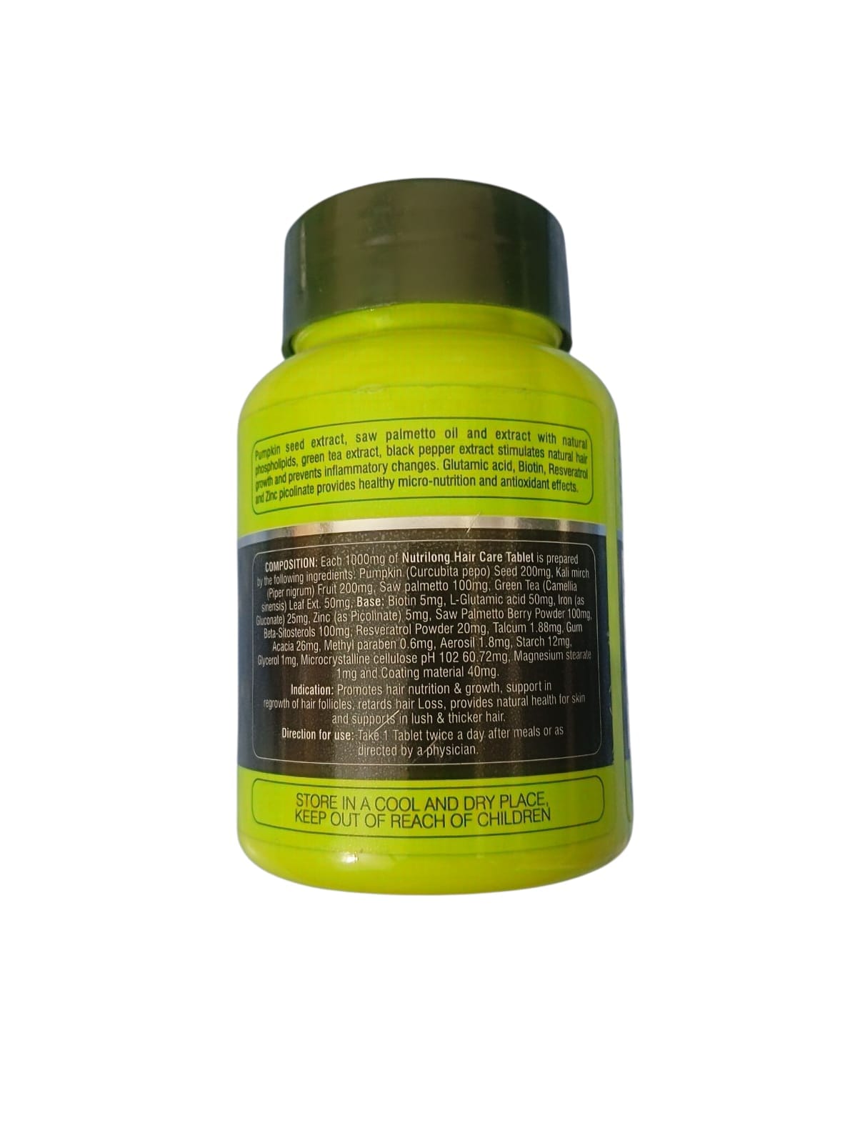 Toptime Nutrilong Nutrition For Longevity Hair Care 60 Tablets 1 Pack - Image 2