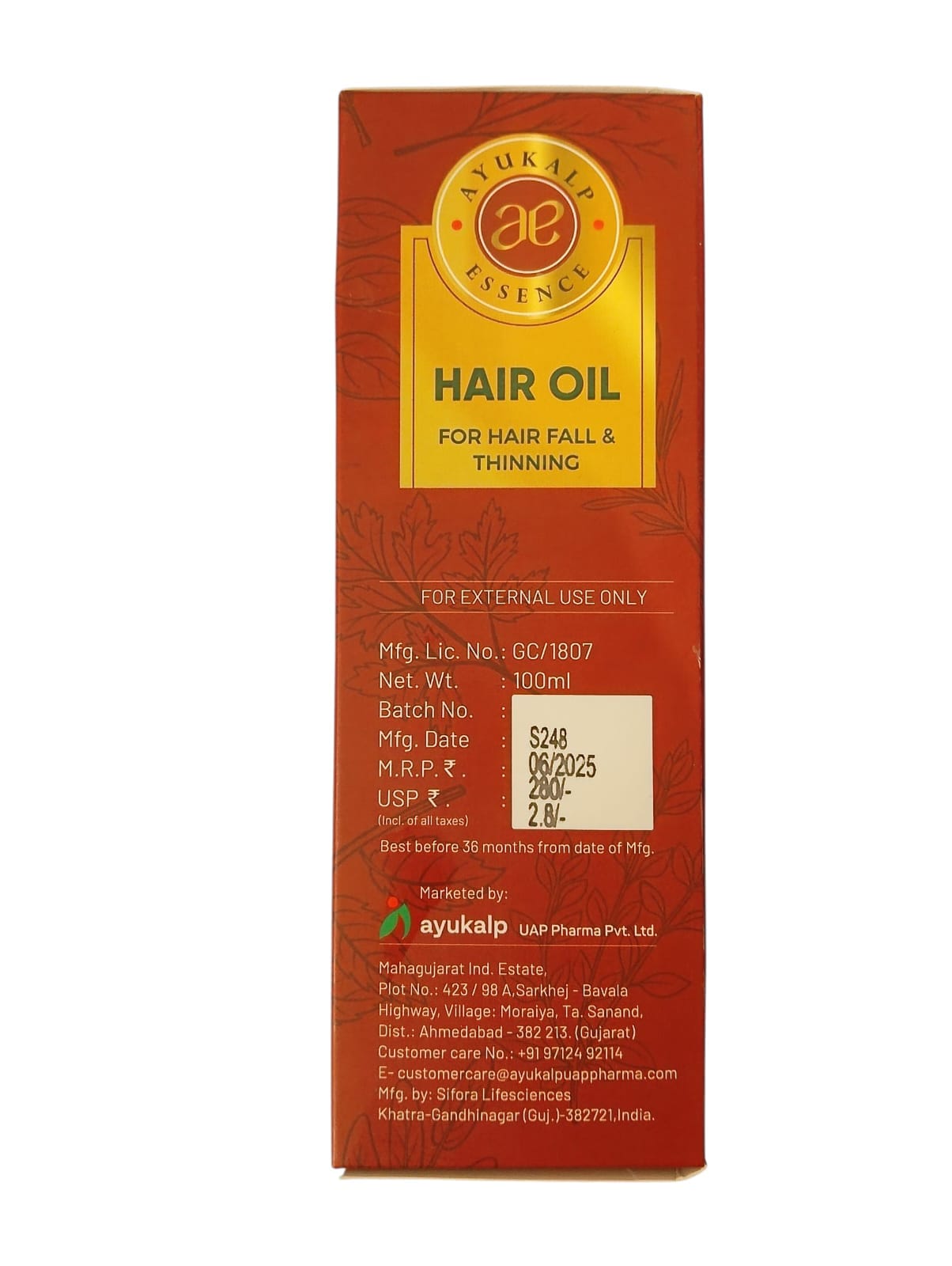 AYUKALP ESSENCE HAIR FALL/ HAIR THINING OIL 100 ML 2 Pack - Image 5