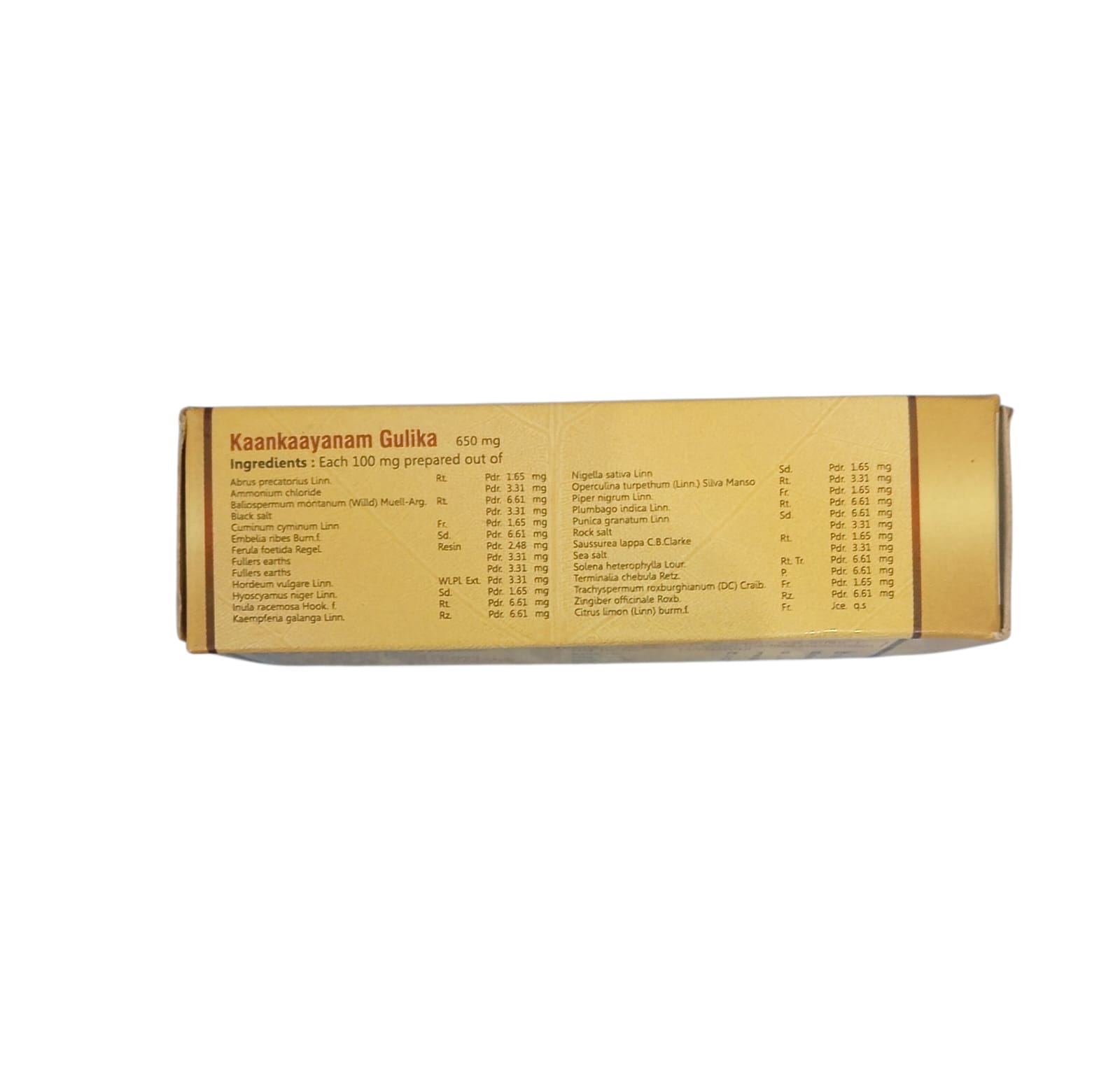 Sna Kaankaayanam Gulika  50 Tablets 2 Pack - Image 3