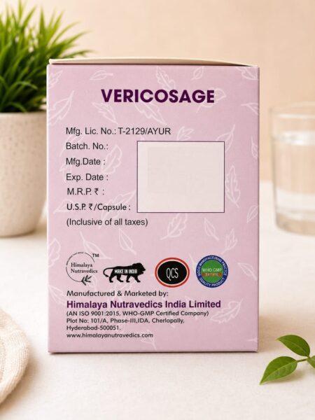 Himalaya Nutravedics Vericosage Softgel Capsules 3*10 capsules 1000 mg 30 Capsules - Image 2