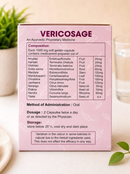 Himalaya Nutravedics Vericosage Softgel Capsules 3*10 capsules 1000 mg 30 Capsules - Image 3