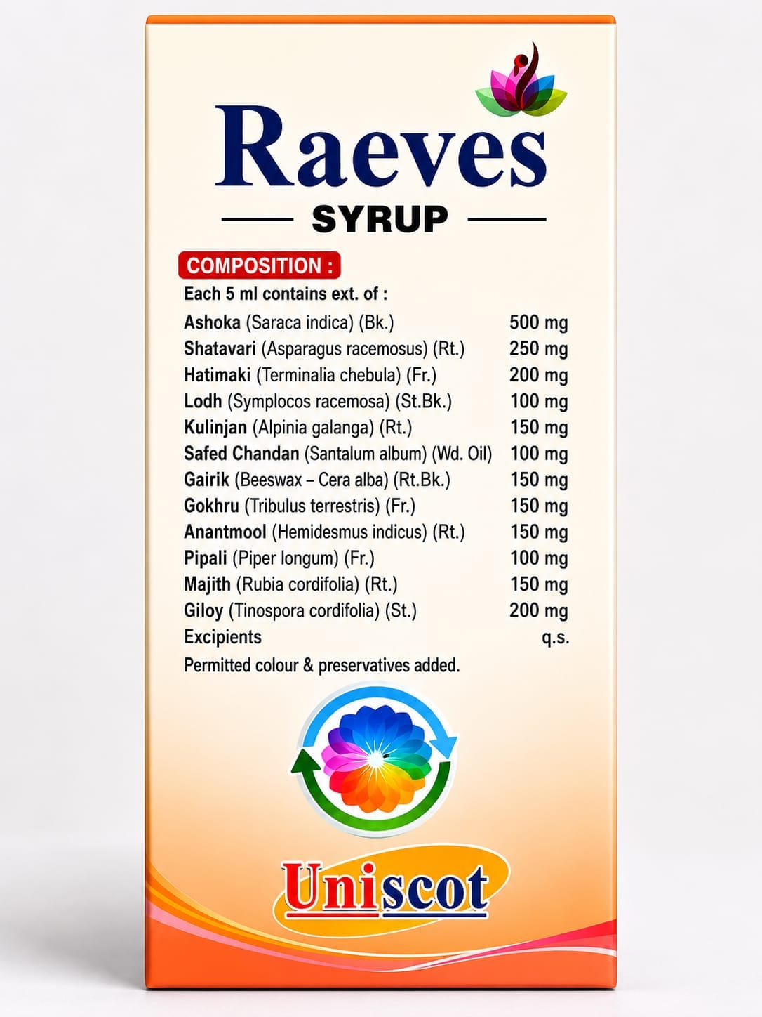 Uniscot Raeves Syrup 200ml - Image 2
